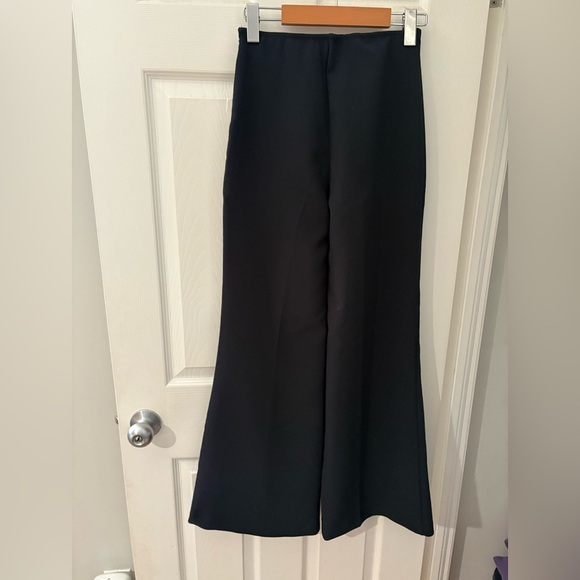 Urban Outfitters side zip size 2 wide leg flare black dress pants - Picture 1 of 9